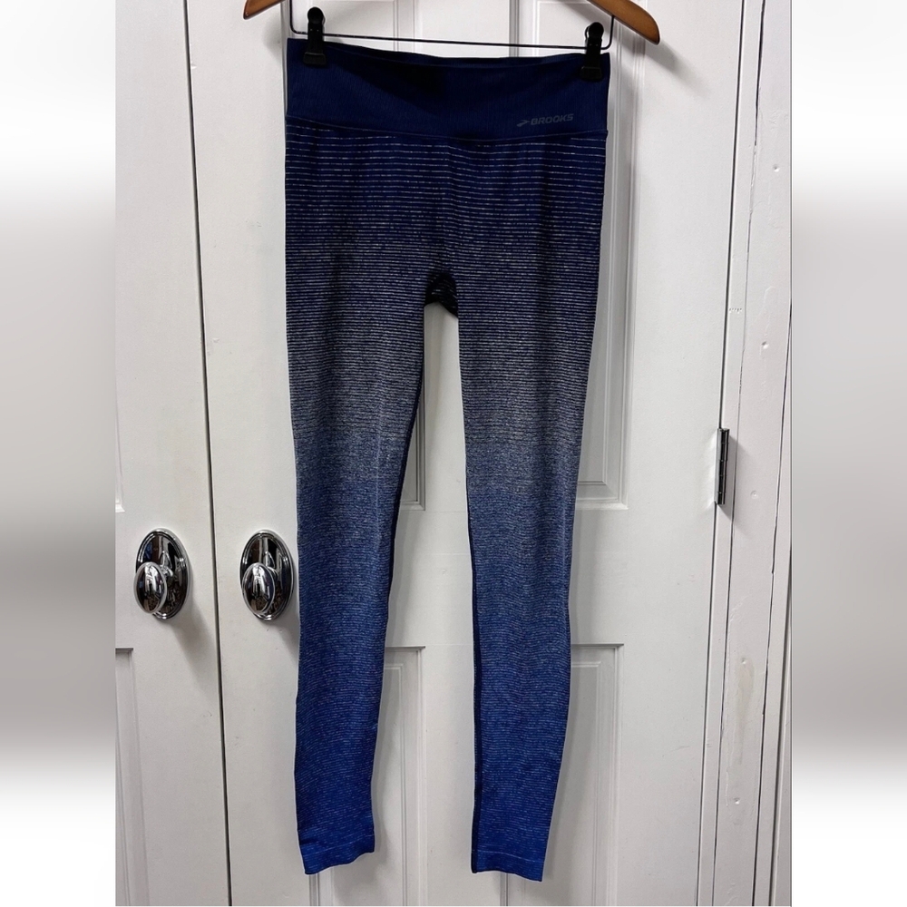 Brooks Blue Gradient Running Leggings